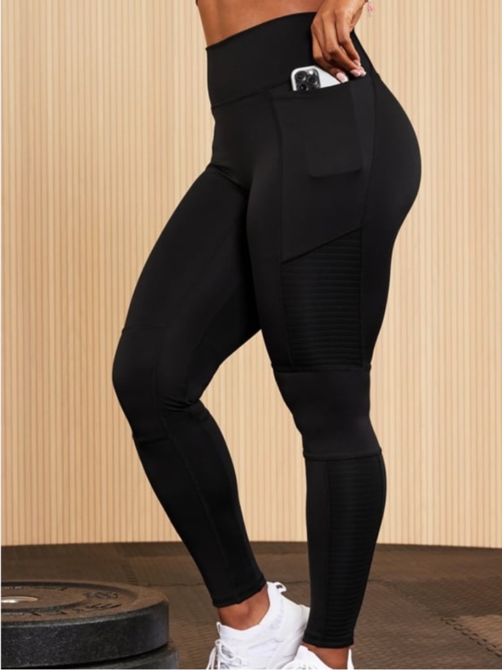 Fabletics Gravity Motion365+ High-Waisted Moto Legging Black High-Rise XL yoga
